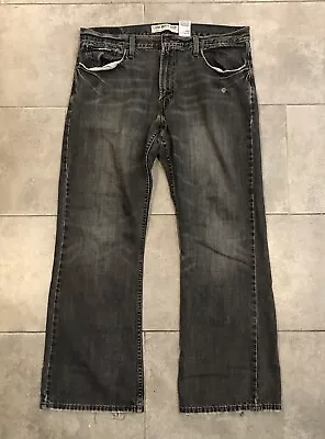 Vintage Y2K Levis Jeans Mens 36x30 Dark Gray Denim 527 Low Rise Boot Cut Western • $29.99