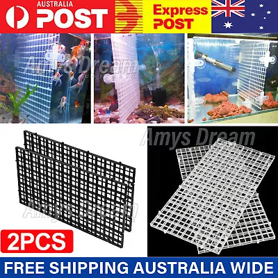 2Pcs Plastic Fish Grid Divider Durable  Holder Fish Tank Tray  Crate Aquarium ME • $6.59