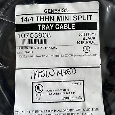 10703908 14/4 THHN MINI SPLIT  TRY CABLE 50-ft • $50