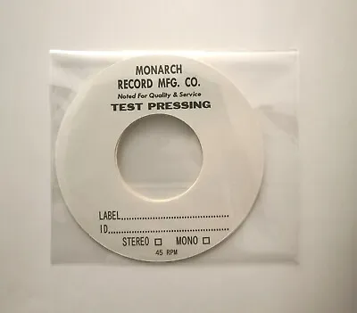 Monarch Test Pressing 7  Jukebox Vinyl Record Center Labels (4 Pack) • $12.45