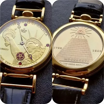 💎Rare Handmade Watch Mechanicals The Statue Of Liberty And Masons Watch Video🎥 • £159.99