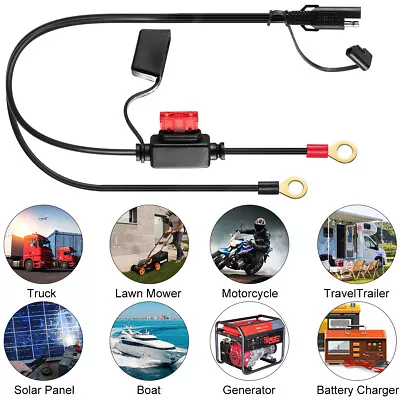 Motorcycle Battery Terminal Solar Cell Connection Wire Sae Connector Harness • $7.35