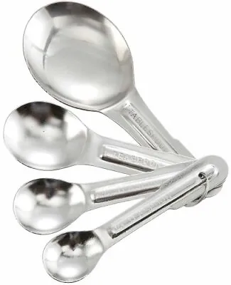 Winco 4-Piece Stainless Steel Measuring Spoon Set • $4.78