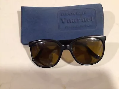 Vintage Vuarnet 002 Sunglasses Black Pouilloux France Vaurnet W/ Case (Ron) • $99.95
