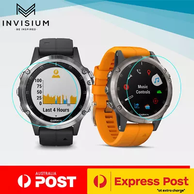 INVISIUM Tempered Glass Screen Film Protector Garmin Fenix 6 6S 6X Pro 5 5S  • $4.50