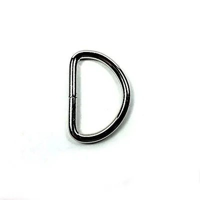 Metal D Ring 1 Inch Non Welded Nickel Plated Heavy Duty Dee Ring Pack Of 6 • $4.65