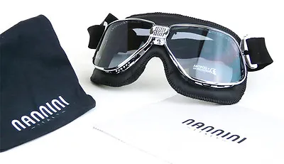 NEW NANNINI BIKER Classic Italian Motorcycle Goggles VINTAGE Cafe Racer TT Rider • $83.40