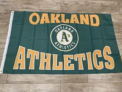 Oakland Athletics MLB Flag 3x5 Ft Green Banner The Swingin A's Man-Cave 2022 • $19.88