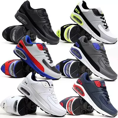 Mens Air Shock Absorbing Casual Running Walking Trainers Jogging Gym Shoes Size • £18.95