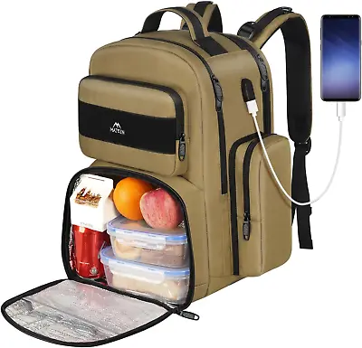 Lunch Backpack For Men Large Laptop Insulated Cooler Backpack With USB Port • $66.28