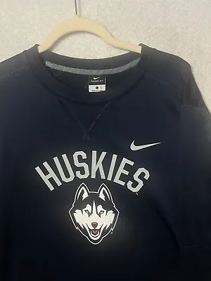 Nike Therma-Fit UCONN University Of Connecticut Huskies Sweatshirt Men's Size L • $38.88