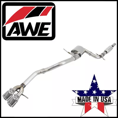 AWE Tuning Track Cat-Back Exhaust System Fits 2005-2014 Volkswagen Jetta 2.5L L5 • $895