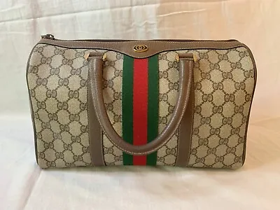 Vintage Gucci Boston Doctor Bag Brown 12   • $395