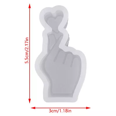 3D Mini Heart Gesture Candle Silicone Mold DIY Geometry Candle Home Resin MoBI • $1.57