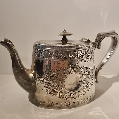 Antique Walker & Hall Silver Plate Victorian Teapot 6  Tall Art Nouveau  • £29.99