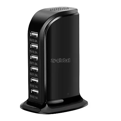 Multi Port USB Fast Charger Rapid Charging Station Desktop Travel Tower Charger  • $12.99