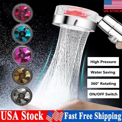 $8.59 • Buy High Turbo Pressure Shower Head Bathroom Powerful Energy Water Saving Filter NEW
