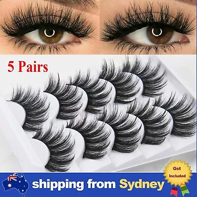 $6.68 • Buy 10X 3D Mink Handmade Fake Eyelashes Natural Long Wispy Makeup False Lashes NEW