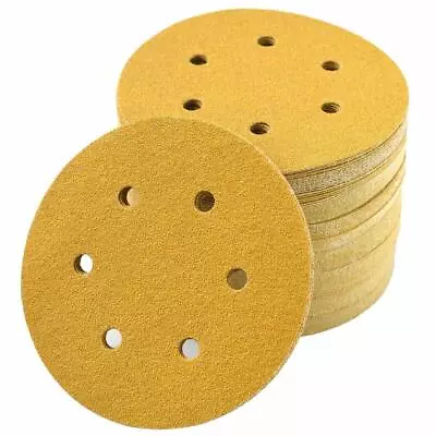 100x 6Inch Sanding Discs P80/120/180 Hook & Loop 6-Hole Orbital Sander Sandpaper • $26.99