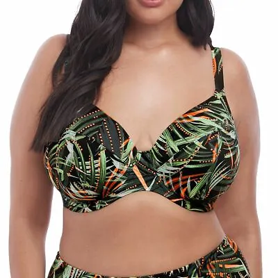 £18.95 • Buy Elomi Swimwear Amazonia Plunge Bikini Top Khaki 7162