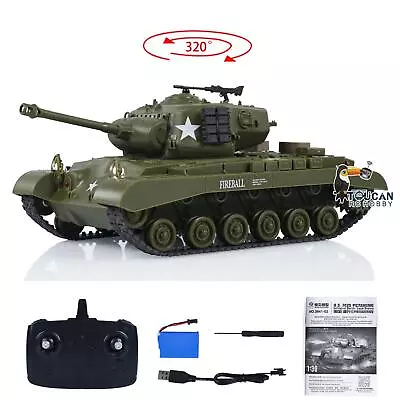 Heng Long 1/30 RC Assembled Tank Pershing M26 3841-02 Radio Control Tank Model • $74.69