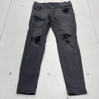 Hollister Black Distressed Super Skinny Jeans Mens Size 32x30 • $16