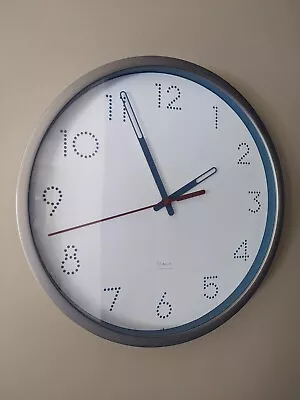 Michael Graves Analog Wall Clock 12  Blue White Perforated Numbers • $19.99