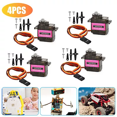 10Pcs MG90S Micro Servo 9G Metal Geared Motor For RC Robot Helicopter Plane Boat • $12.48