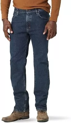 Wrangler Authentics Men's Regular Fit Comfort Flex Waist Jeans Stonewash 32x32 • $29.99