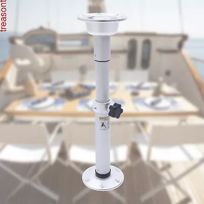 Adjustable Table Pedestal Stand Silver Table Base For Marine Boat Yacht • $72