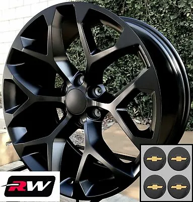 20 Inch Chevy Tahoe Factory Style Snowflake Wheels Satin Black Rims 20 X9  • $1189