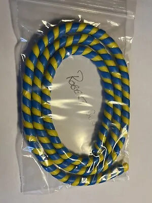 Classic Blue Yellow Candy Stripe Cable Wrap Vespa Lambretta Vigano Ulma Leeds • $31.13