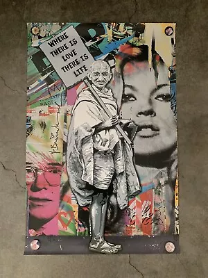 Mr. Brainwash - Gandhi - Authentic Print Pop Art Poster - Signed MBW • $1400