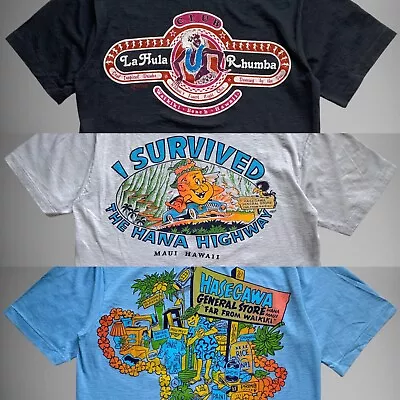 VTG 80s Hawaii Tourist T-shirts Size S/M Lot Of 3 - Pocket Poly Tees 3D Emblem • $105