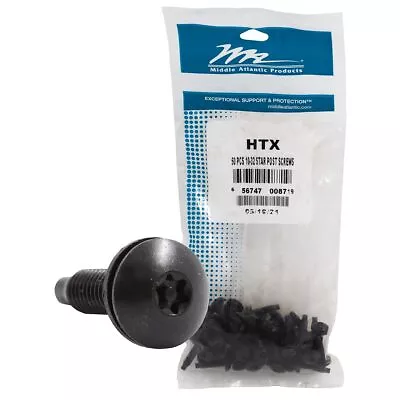 MIDDLE ATLANTIC HTX 10-32 Threaded Screw Star Post Drive 50 Pc. (Pack Of 50) • $7.17