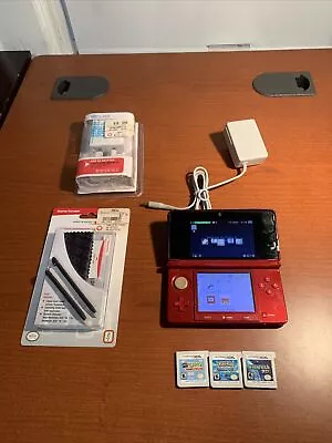 $185 • Buy Nintendo 3DS Metallic Console Lot Pokemon Alpha Yoshi Starfox Games - READ