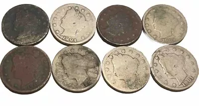 Lot Of 8 V Nickels Random Dates & Conditions • $3.99