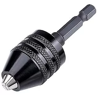  Keyless Aluminum Alloy Black Mini 3-Jaw Drill Chuck Screwdriver Adapter With  • $17.17