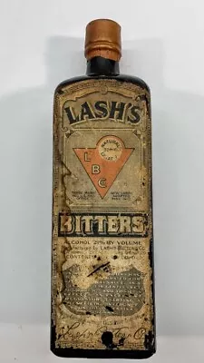 Vintage Medicine Bottle - Lash's Tonic Bitters Label & Contents • $13.50