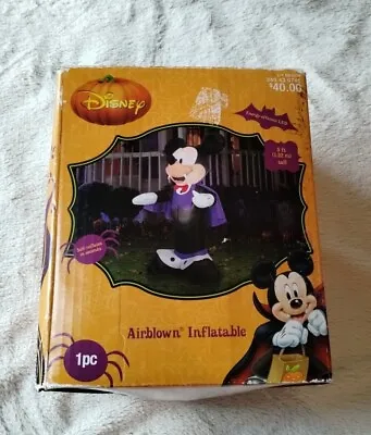 Gemmy Disney Halloween Mickey Mouse Vampire Airblown Inflatable 5ft LED Tested • $30.95