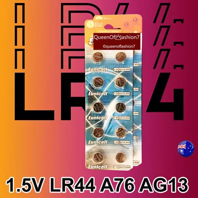 20 X LR44 EUN AG13 A76 1.5V ALKALINE CELL BUTTON BATTERY BATTERIES • $6.07