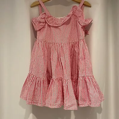 Girls Polo Ralph Lauren Pink & White Stripe Dress Age 3 / 3T Infant • £8.99