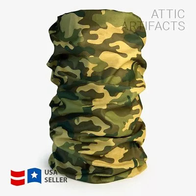 Fishing Camouflage Face Mask Bandanna Neck Gaiter  Beanie Tube Scarf Hunting • $3.99