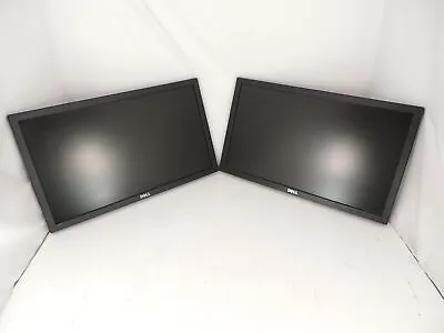 Lot Of 2 Dell E2016H 20  LCD Dual Monitor 1600x900 VGA DP Tested Work No Stand • $64.99