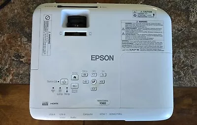 Epson Home Cinema 1060 3LCD 1080p Projector - White • $350
