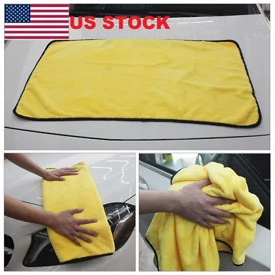 Car Wash Microfiber Towel Auto Cleaning Drying Cloth Hemming Super Absorbent • $6.99
