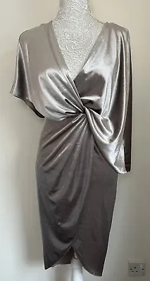 £20 • Buy ✖️ ASOS DESIGN Dress In Velvet With Asymmetric Kimono Sleeve
