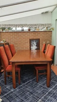 Danish Modern Style Teak Dining Table And 6 Chairs • £2200