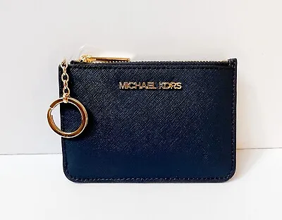 Michael Kors Jet Set Travel S TZ Coin Pouch With ID Key Holder Wallet $118 • $39.80