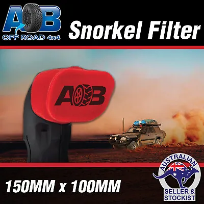 RED AOB Snorkel Sock Pre Filter Cleaner 3  150x100mm Ram Head Cover Air Filter • $23.50